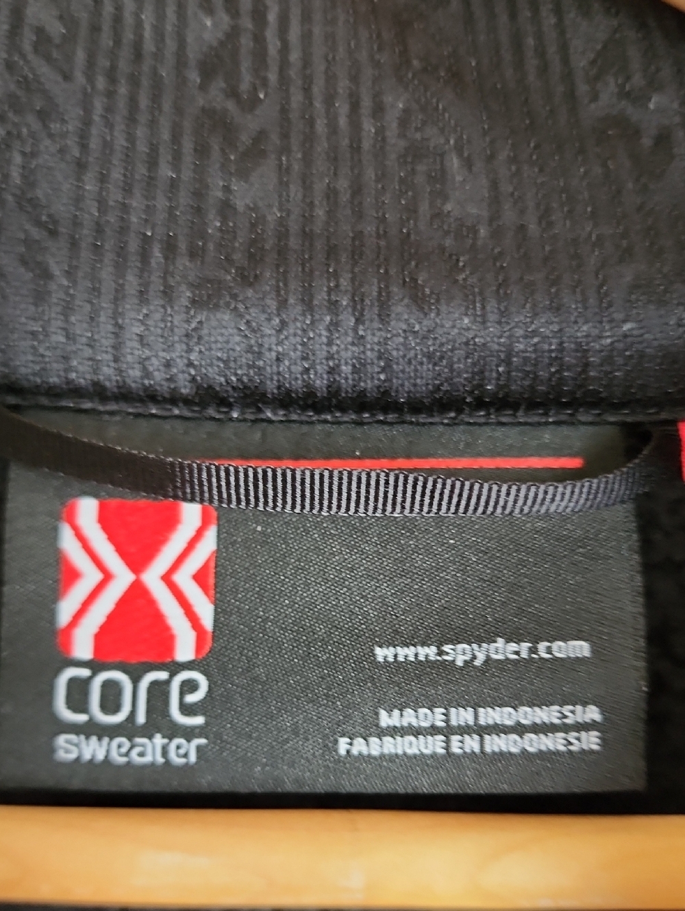 Spyder Size Large  Black Full-Zip Sweater Jacket with Logo - Picture 8 of 12